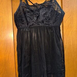 Torrid Black Lace Underwire Babydoll Chemise